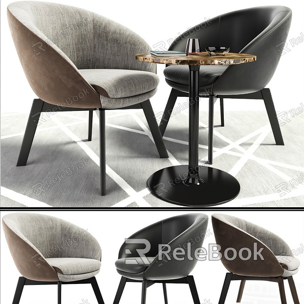 Table and Chair Combination Chair Round Table model