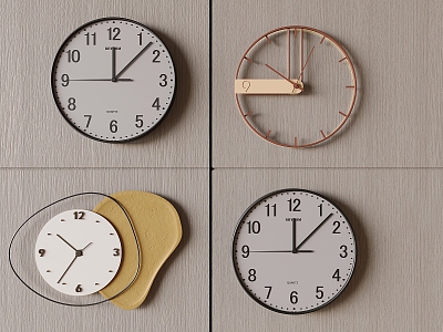 Creative clock wall clock 3d model