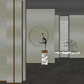 modern sculpture abstract figure sculpture 3d model