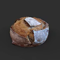 Freshly Baked Artisan Sourdough Bread With Golden Crust And Flour Dusted Top