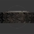 High Quality Car Tire With Black Tread Silver Wheel Rim And Orange Center