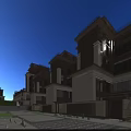 Modern Detached Villa With Multi Storey Structure Large Glass Windows Stone Pathway And Green Plants