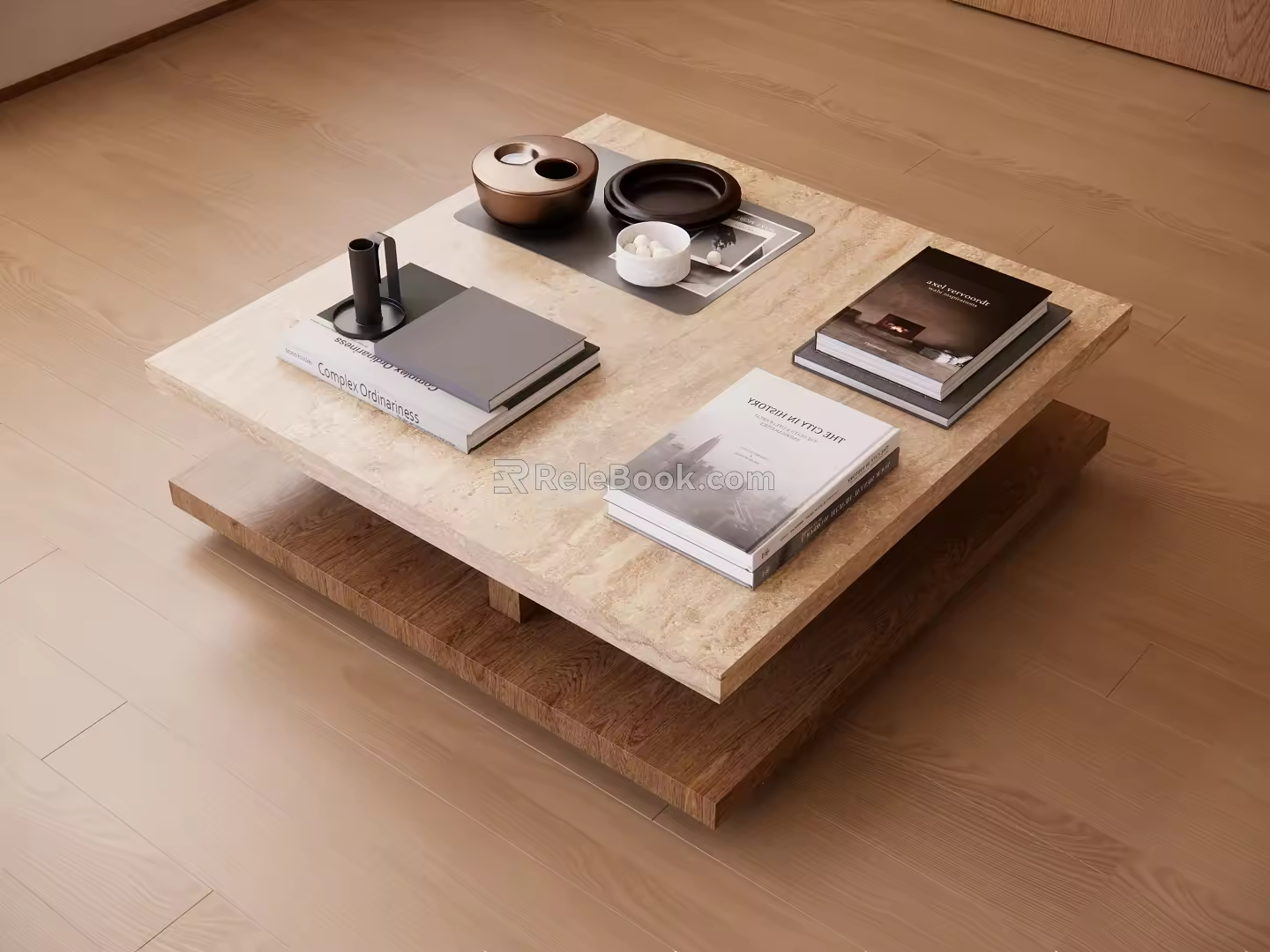 Quiet Ancient Style Tea Table 3d model