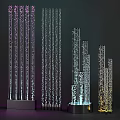Modern Decorative Light Columns With Crystal Details And LED Illumination Design