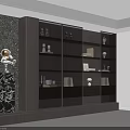 Modern Luxury Full Wall Bookcase With Frosted Glass Doors And Built In Warm LED Lighting