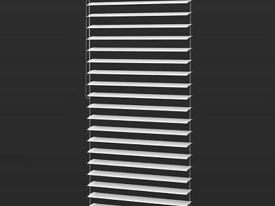 Modern White Window Blinds Featuring Horizontal Slats For Home Interior Design 3d model