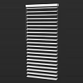 Modern White Window Blinds Featuring Horizontal Slats For Home Interior Design 3d model