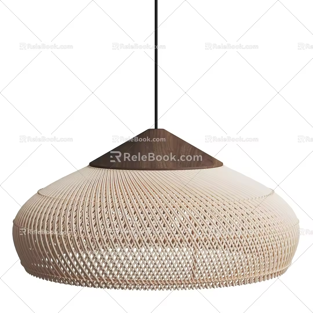 Rattan chandelier-Ji chandelier 3d model