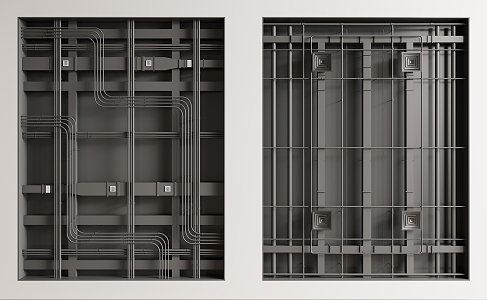 Industrial wind pipe ceiling pipe ceiling 3d model