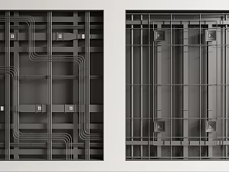 Industrial wind pipe ceiling pipe ceiling 3d model