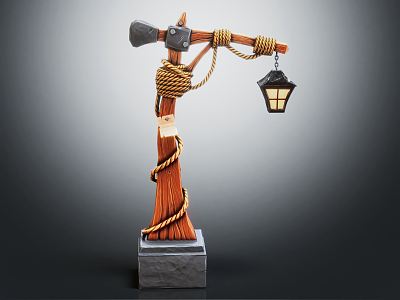 Industrial LOFT street light cartoon street light 3d model