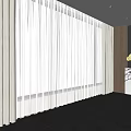 White Sheer Curtains And Thick Brown Drapes In Modern Bright Room With Marble Countertop Vase
