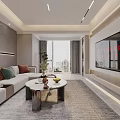 Modern Spacious Open Plan Living And Dining Room With Cozy Sofa And Elegant Interior Design