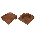 Practical Wooden Square Equipment Trays With Groove And Metal Ball Component