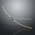 Traditional Wooden Bow and Arrow as Ancient Hunting Weapon with Archery Design
