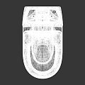 White Ceramic Modern Toilet With Sleek One Piece Bathroom Fixture Design