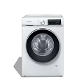 White Front Loading Washing Machine With Dimensions 848mm Height 495mm Width 595mm Depth 3d model