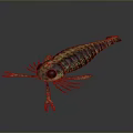 Detailed Shrimp Shaped Decorative Figurine With Colorful Design For Home Decoration