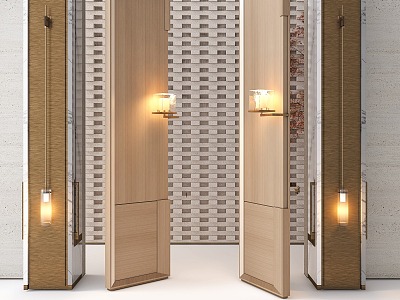 Wall lamp entry partition model