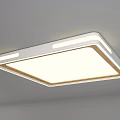 Modern Ceiling Light With Square And Round Shapes And White Panel Design 3d model