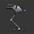 Futuristic Mechanical Robot Character With Bio Inspired Legs And Sensor Head Design 3d model
