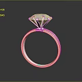 Luxury Diamond Ring with White Gold Band and Large Brilliant Sparkling Central Stone