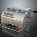 typewriter old typewriter antique typewriter classical typewriter english typewriter game item 3d model