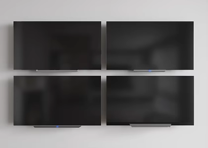 Modern LCD TV Display 3d model
