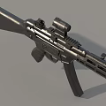Detailed Classic Rifle With Mounted Scope And Metal Body Design