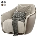 Gray And Beige Fabric Armchairs With Leather Armrests Plaid Geometric Pillows And Cozy Blankets