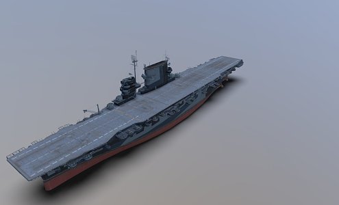 modern warship aircraft carrier 3d model