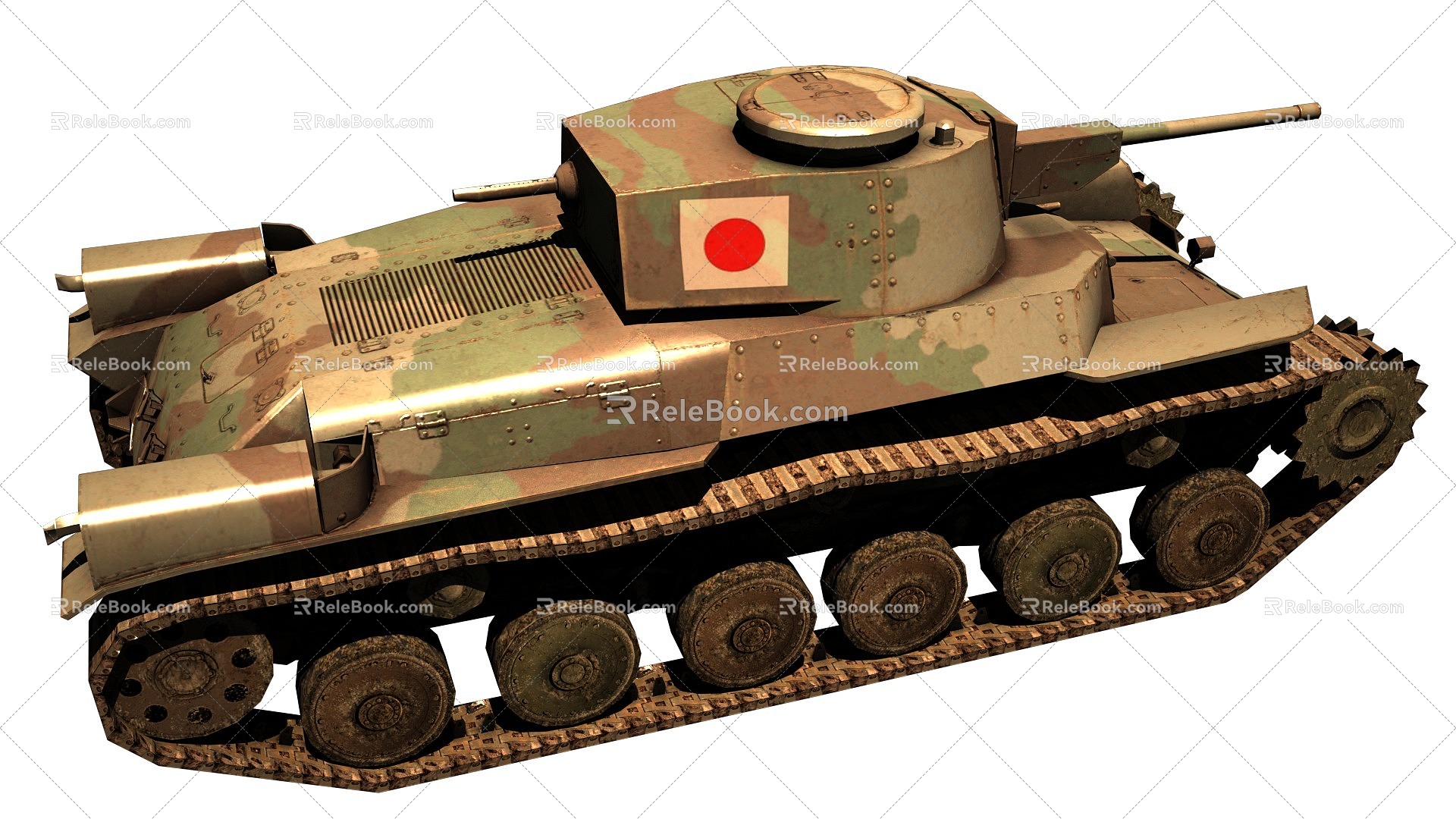 World War II Japanese Type 97 Tank Bean Chariot 3d model