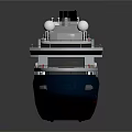 Modern Cruise Ship With Helicopter Pad And Multiple Level Decks 3d model