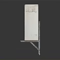 Old Outdoor Air Conditioner Fan Unit With Metal Stand And Surface Labels