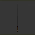 Ancient Decorative Sword With Silver Blade And Wooden Hilt As Weapon