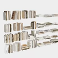 Diverse Books And Magazines Stacked In Organized Collection With Various Covers And Sizes