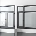 Black Aluminum Casement Windows With Transparent Glass Modern Design Interior