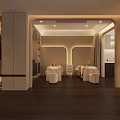 Elegant Modern Clubhouse Interior With Lounge Area Marble Floors And Chandelier