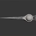 Detailed Metal Head Axe With Polished Wooden Handle And Textured Grip