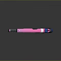 Vibrant Pink And Blue CPX Pistol Featuring Stylish Design And Paw Print Grip