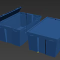 Industrial Plastic Storage Crates With Open And Closed Lids For Equipment Handling