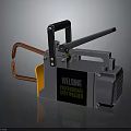Professional Welding Machine With Black Handle Orange Cable And Gray Body Design