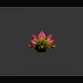 Vibrant Flower Character With Pink Yellow Petals And Green Leaf Body