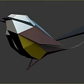 Geometric Style Colorful Bird Sculptures With Faceted Design And Standing Pose