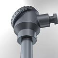 Industrial Sensor With Gray Body Circular Top Cylindrical Design And Side Port