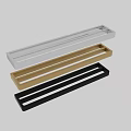 Golden Long Double Compartment Bathroom Storage Organizer For Daily Wash Accessories