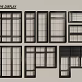 Casement Windows Showcase With Multiple Designs Different Styles And Grid Patterns 3d model