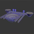 Advanced Space Satellite Design With Circular Antenna Dishes And Structural Framework