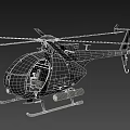 Black Utility Helicopter Featuring Rotors Cockpit and Fuselage in Close Up View
