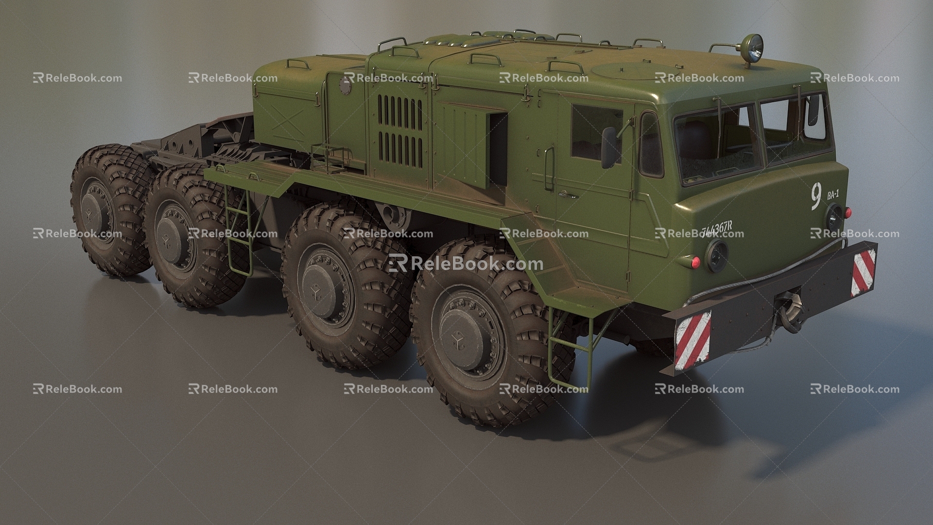 Truck Heavy Truck Heavy Vehicle MAZ537 Missile Transporter Armored Vehicle Transporter Low Face Number Low Model Times Film and Television Level 3d model